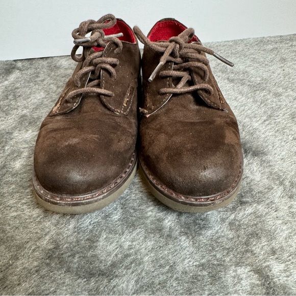 🌟 Cole Haan Boys Brown Suede Oxfords Size 10 - Picture 7 of 8